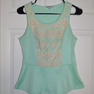Green Peplum Top